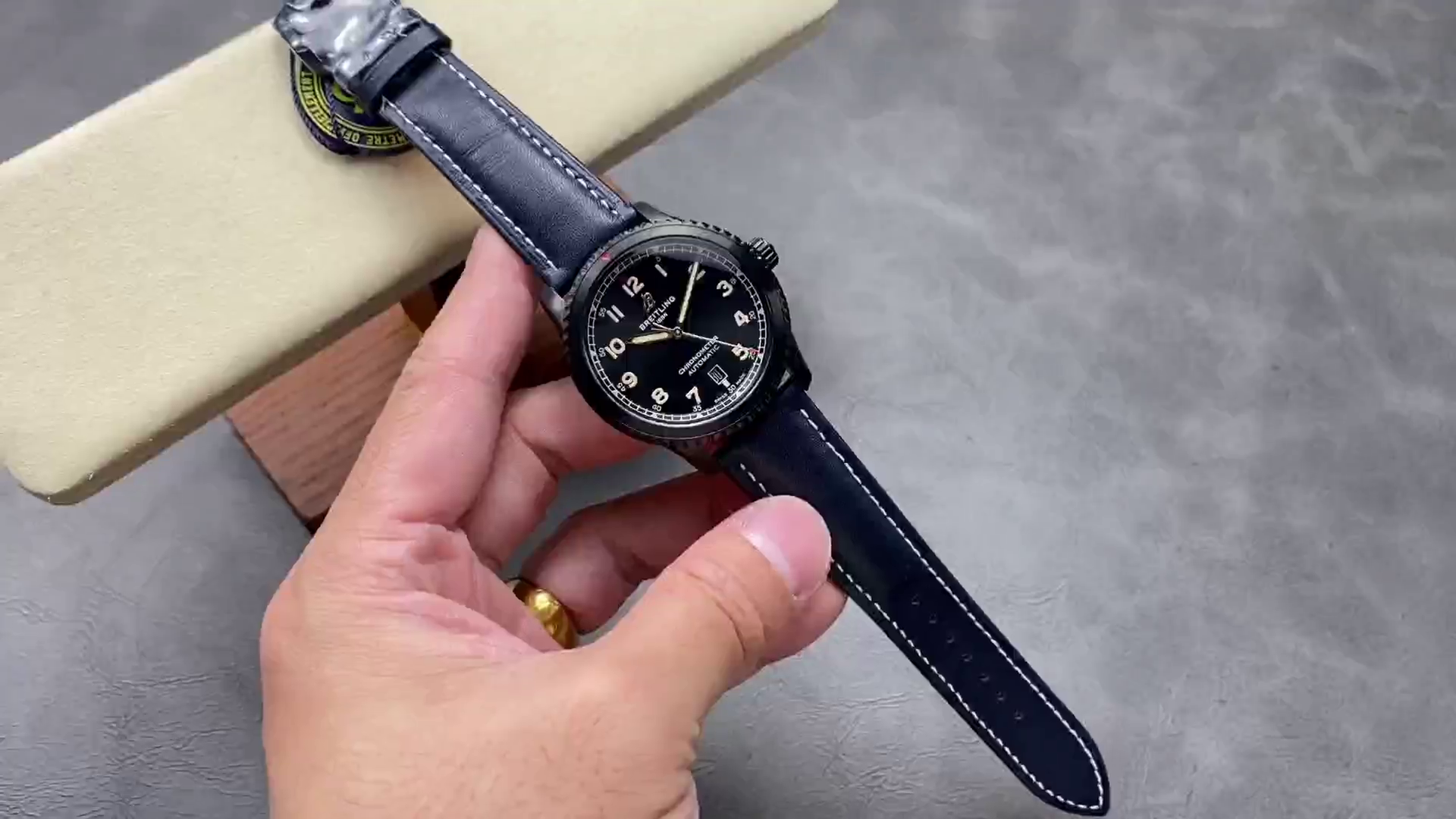 Navitimer Aviator 8 M17314101B1X1 Replica Automatic 41mm Blue Leather Strap - QualitySwissReplica