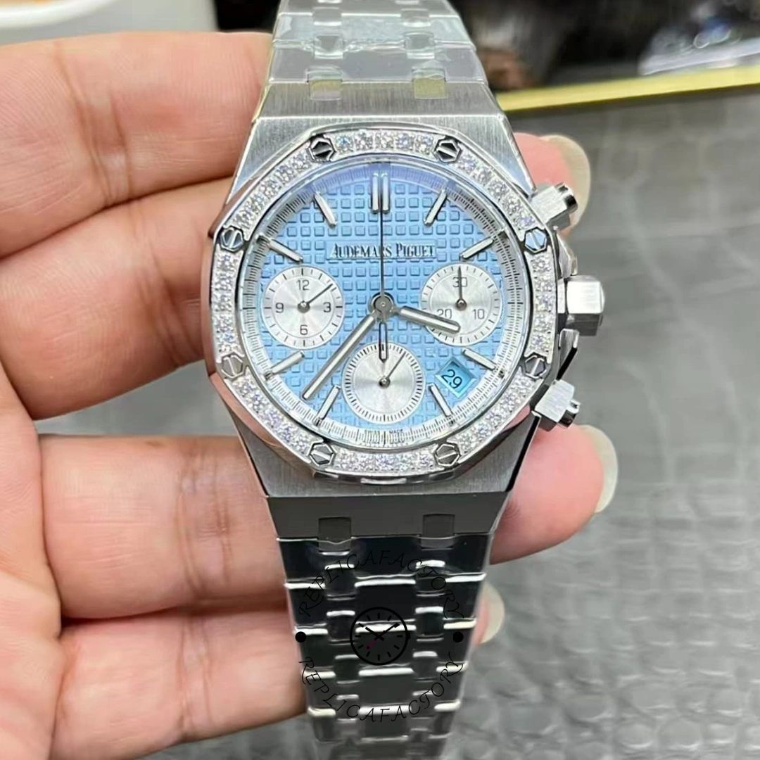 AP Royal Oak Chronograph 26715ST.ZZ.1356ST.01 Replica 38 Steel Bracelet - QualitySwissReplica