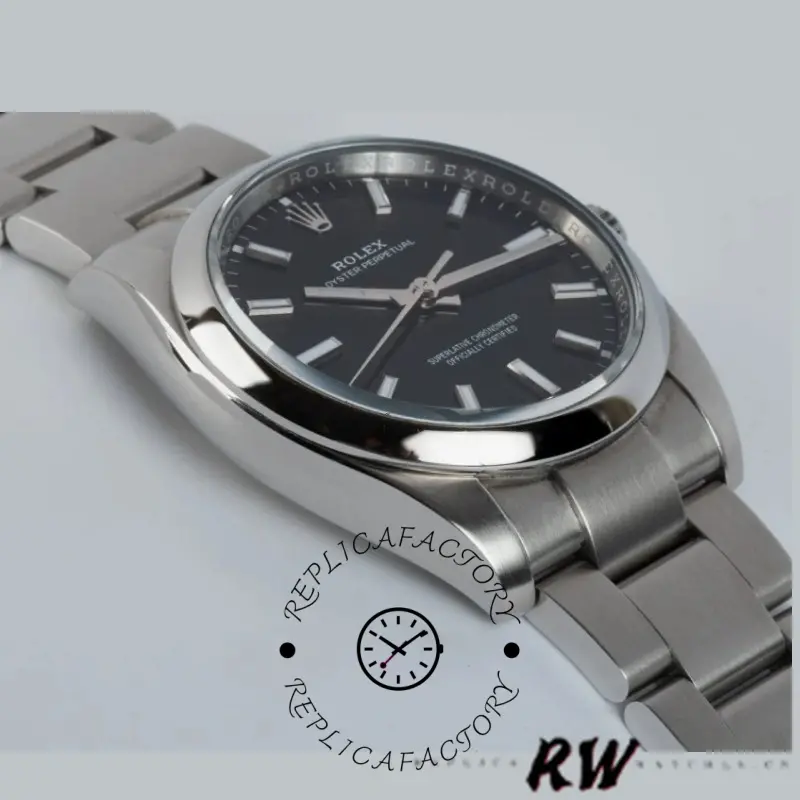 Rolex Oyster Perpetual Air-King 114200 Black Index Dial 34mm Unisex Replica watch - QualitySwissReplica
