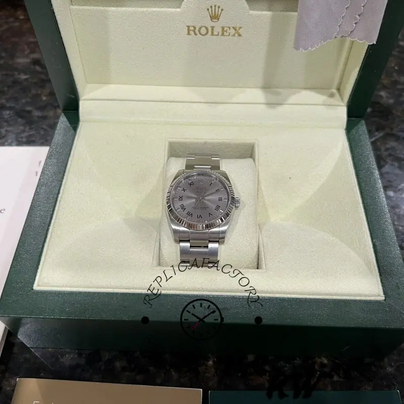 Rolex Oyster Perpetual Air-King 114234 Silver Dial 34mm Unisex replica watch - QualitySwissReplica