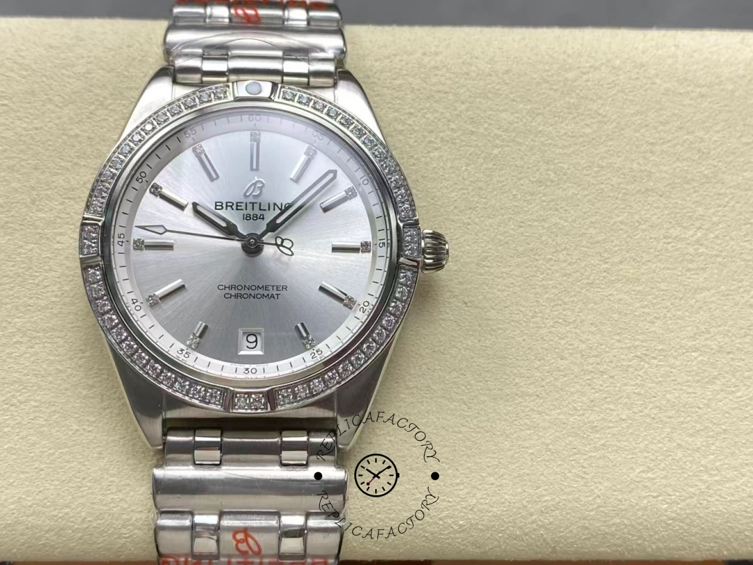 Breitling Chronomat 36mm Automatic Silver Dial A10380591A1A1 Replica - QualitySwissReplica