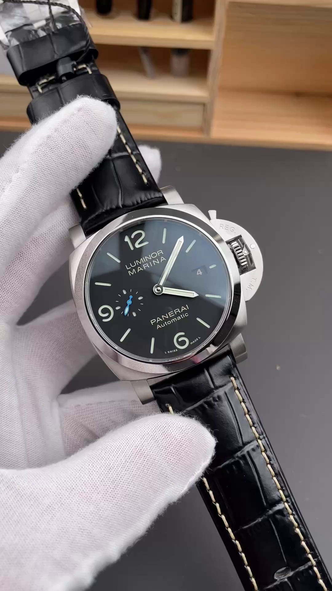 1:1 Clone Panerai Luminor Marina 1950 44 3 Days PAM01312 44mm Black Alligator - QualitySwissReplica