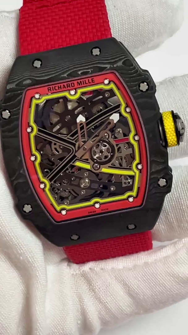 Richard Mille RM 67-02 Extra Flat Italy Carbon TPT Red Yellow - QualitySwissReplica