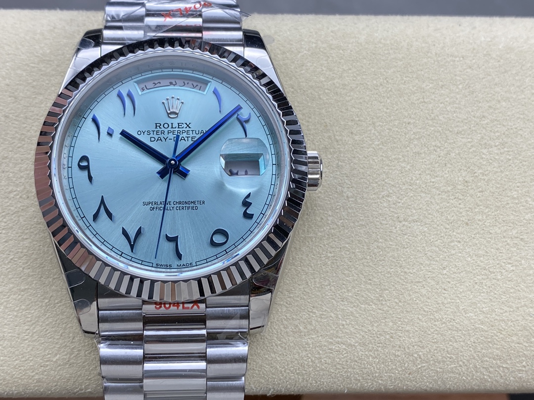 Rolex Day Date 40 228236 Platinum Ice Blue Dial Men's Watch - QualitySwissReplica
