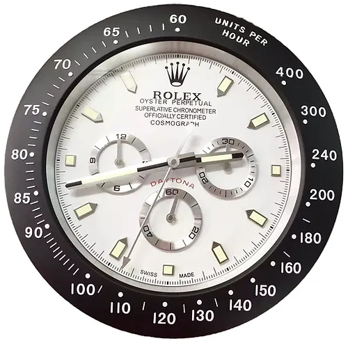 Rolex Daytona Panda Black & White Wall Clock - QualitySwissReplica