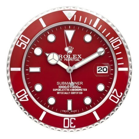 Rolex Submariner Red Wall Clock - QualitySwissReplica