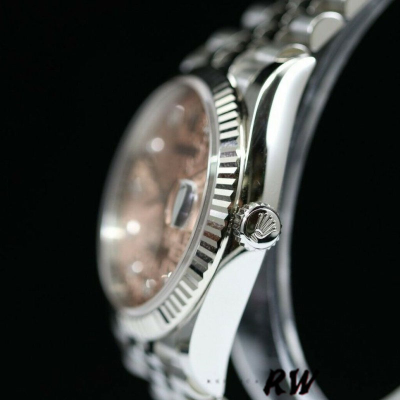 Rolex Datejust 126234 Fluted Bezel Pink Jubilee Diamond Dial 36MM Unisex Replica Watch - QualitySwissReplica
