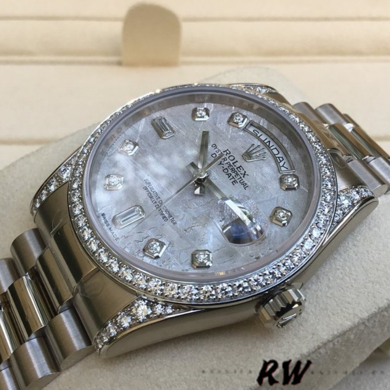 Rolex Day-Date 118389 Meteorite Grey Dial 36MM Unisex Replica Watch - QualitySwissReplica