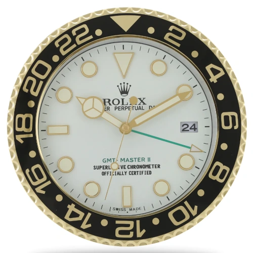 Rolex GMT Master Gold and White Wall Clock - QualitySwissReplica