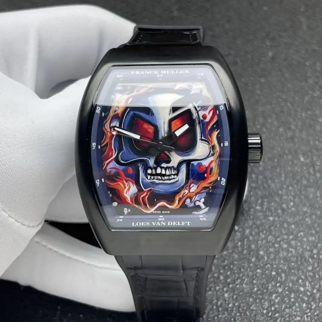 Franck Muller V43-SC-LVD-SKULLY TT Replica Vanguard Skully Watch - QualitySwissReplica