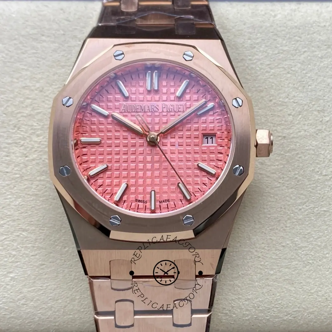 AP Royal Oak Selfwinding 34mm 77450OR.OO.1361OR.01 Pink Dial 1:1 Clone - QualitySwissReplica