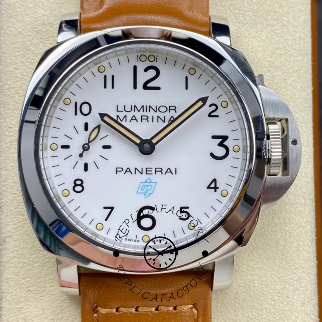 Panerai Luminor Marina Blue OP Logo PAM00778 Replica White Watch - QualitySwissReplica