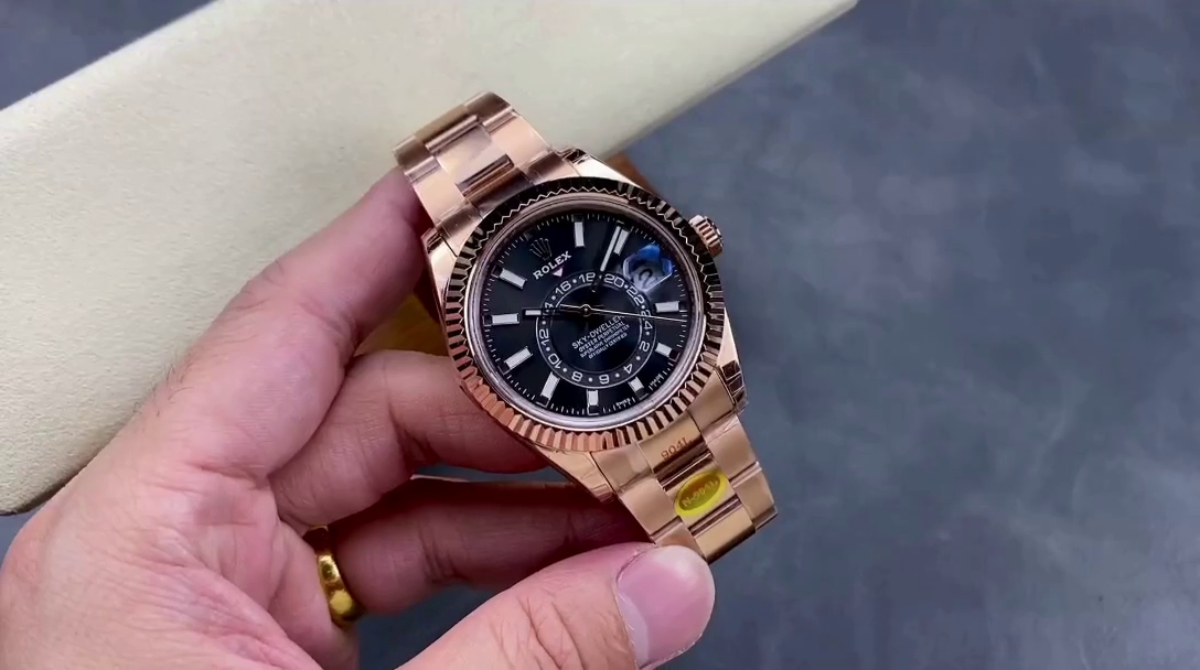 Swiss Rolex Sky Dweller 42 Slate Dial Rose Gold m336935 0004 Men's Replica Watch - QualitySwissReplica