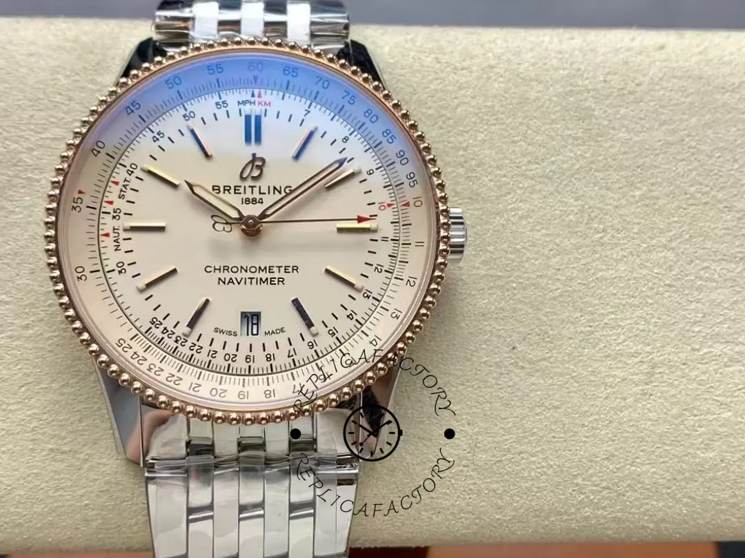 Breitling Navitimer 1:1 Clone Automatic 41 U17326211G1A1 Silver Dial Watch - QualitySwissReplica