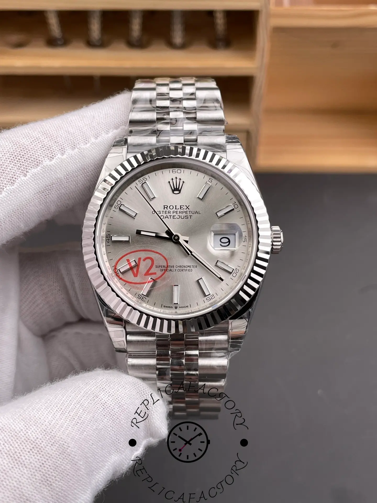 Rolex Datejust 41mm Stainless Steel 126334 0004 Silver Index Jubilee Mens Watch - QualitySwissReplica