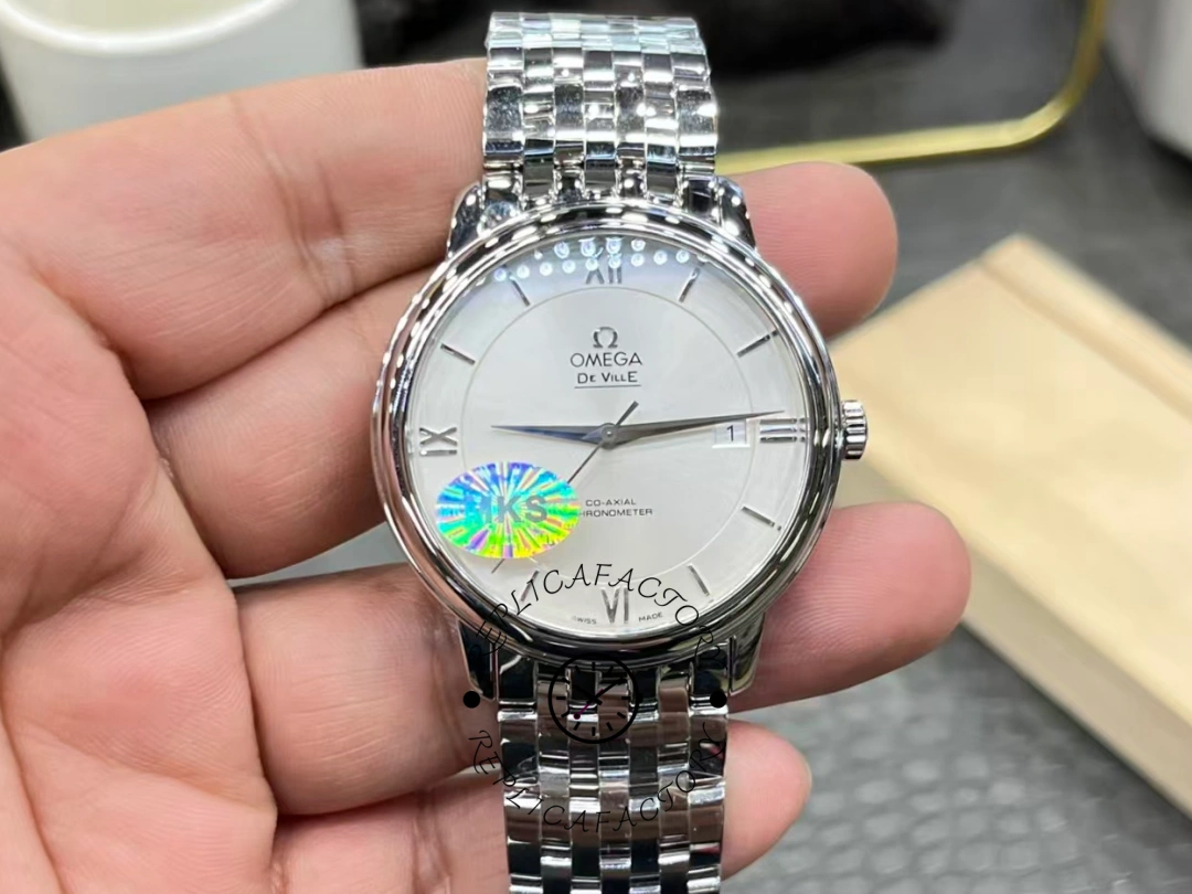Omega De Ville Prestige Automatic Silver Dial 424.10.40.20.02.003 Clone - QualitySwissReplica