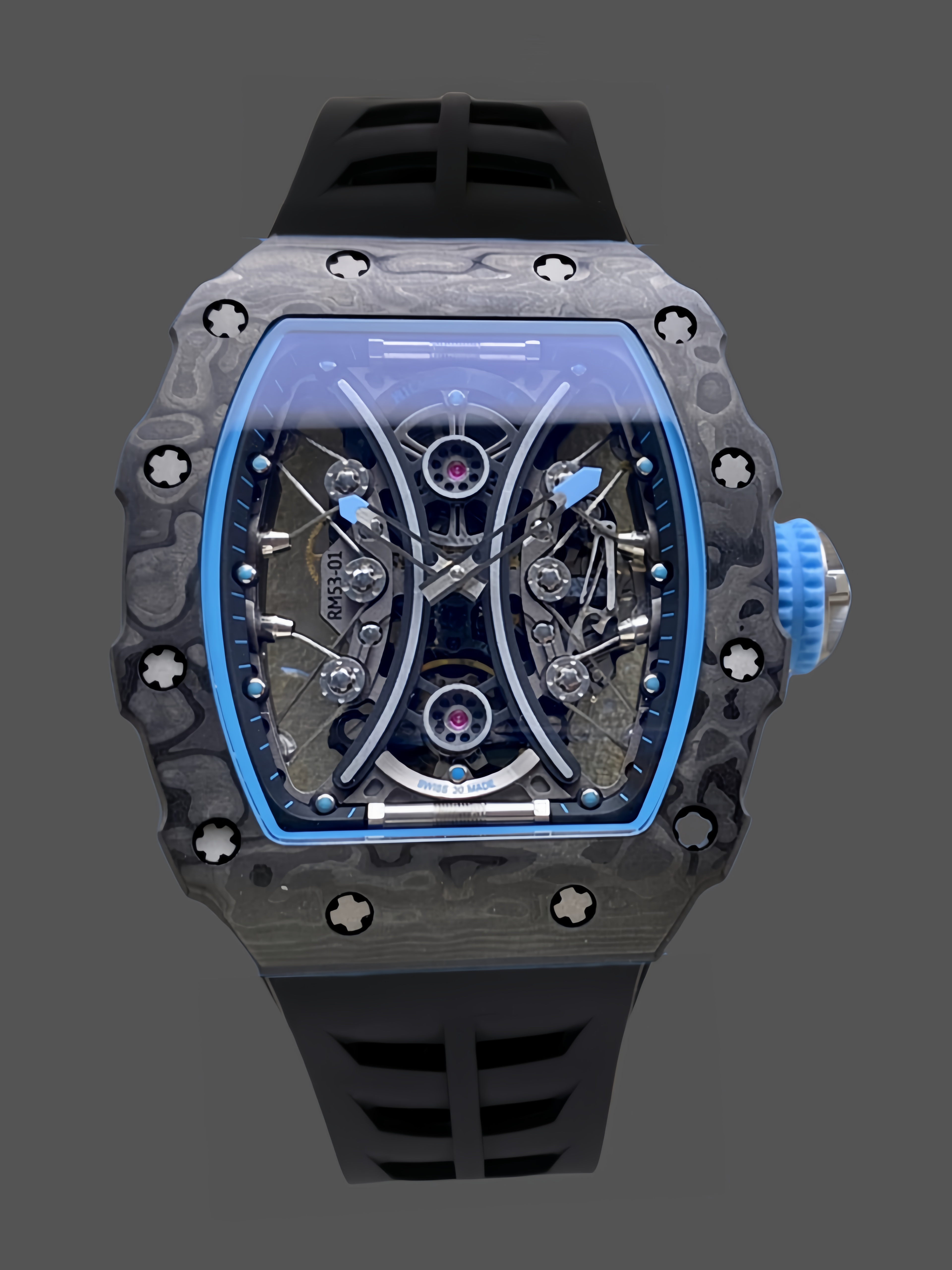 Richard Mille RM 53-01 Tourbillon Pablo Mac Donough Black Rubber Strap - QualitySwissReplica