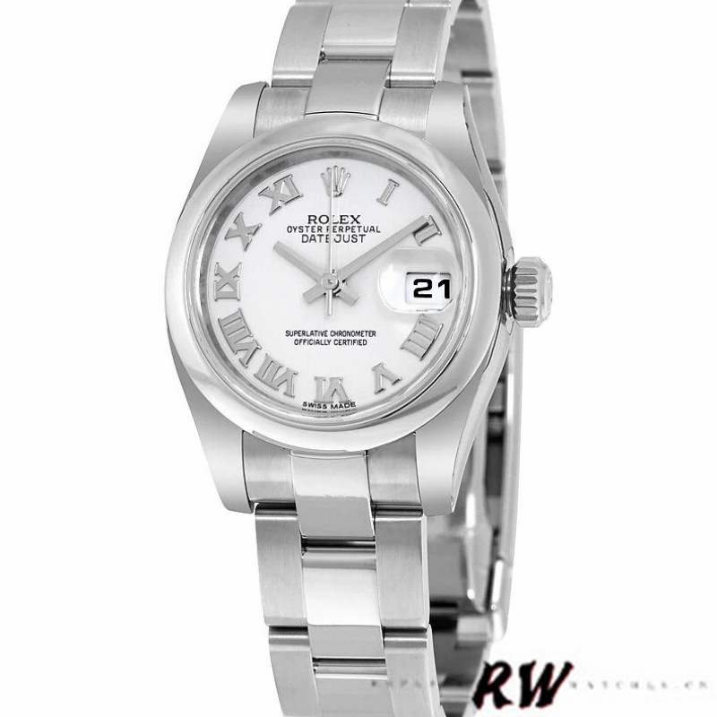 Rolex Datejust 179160 Oyster Bracelet White Roman Dial 26MM Lady Replica Watch - QualitySwissReplica