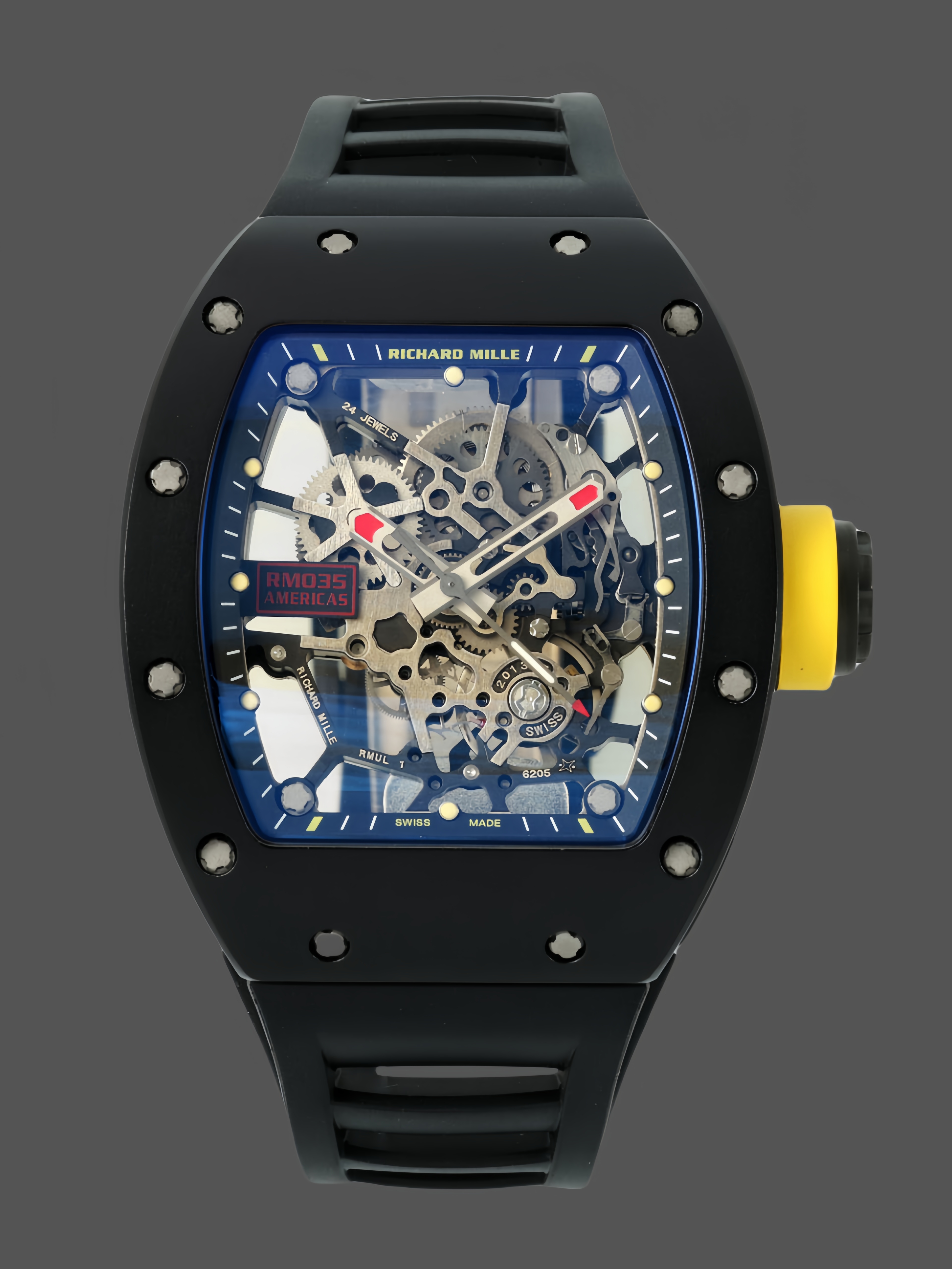 Richard Mille RM 035 Black Toro Nadal Red Pointer Replica Watch - QualitySwissReplica