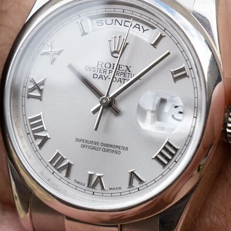 Rolex Day-Date 118209 White Dial 36mm Unisex Replica Watch - QualitySwissReplica
