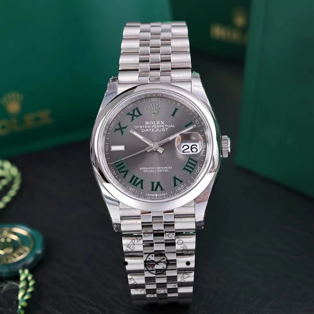 Rolex Datejust m126200 0017 Grey Wimbledon dial Stainless Steel 36MM Unisex Replica Watch - QualitySwissReplica