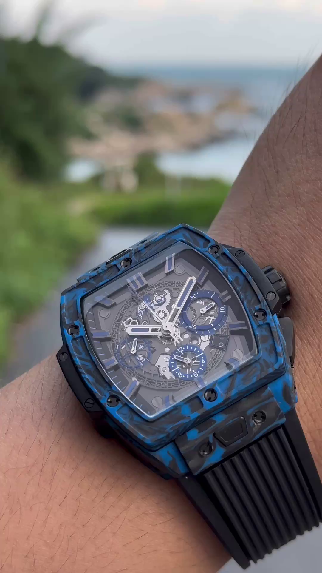 Hublot Spirit of Big Bang Carbon Blue 642.QL.0191.NR.GCH24 42MM 1:1 Clone - QualitySwissReplica