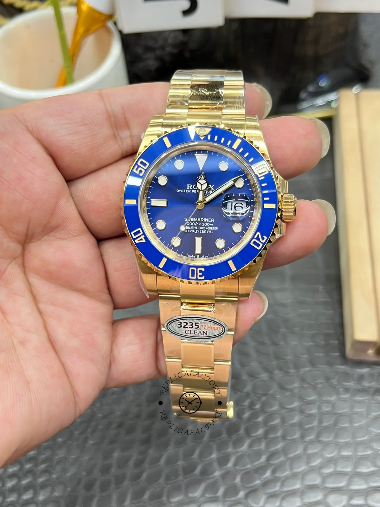 Rolex Submariner 126618LB Yellow Gold Blue Dial 41mm Mens Replica Watch - QualitySwissReplica