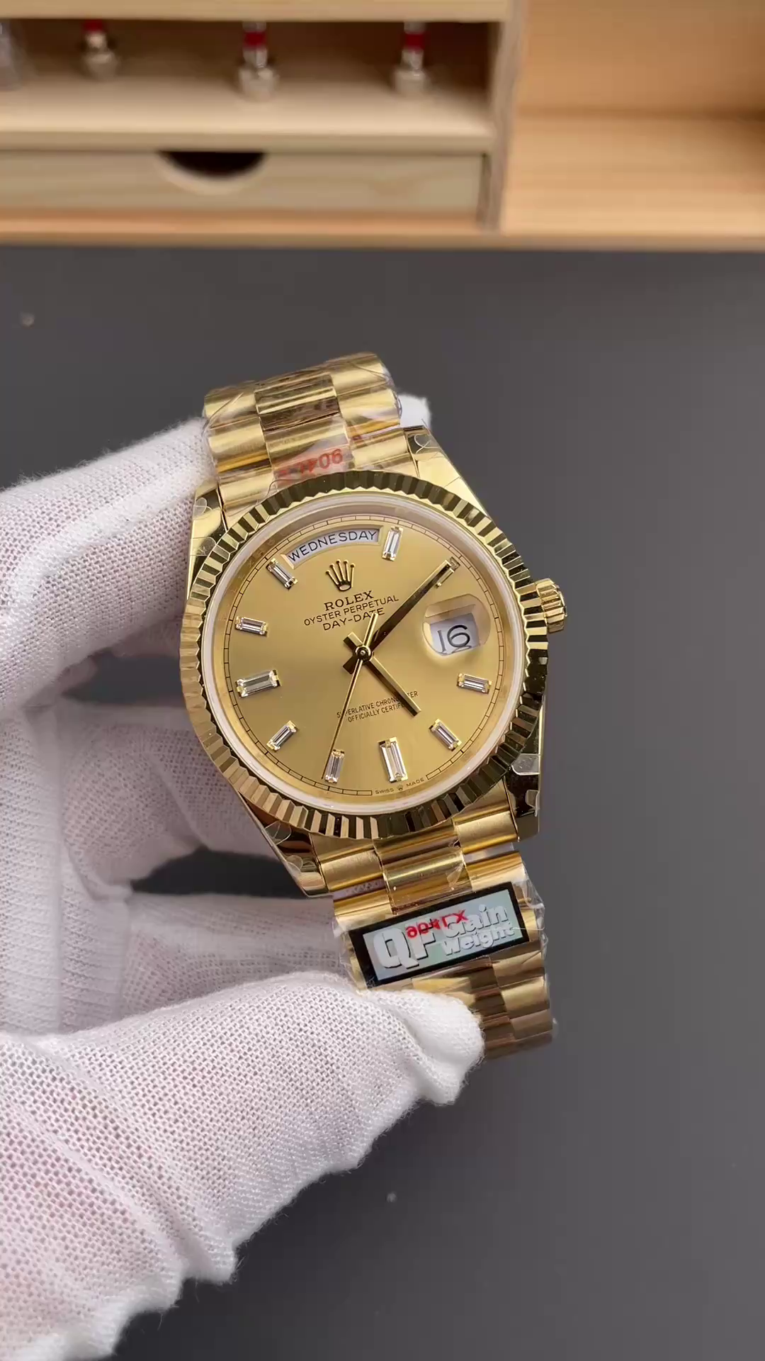 Rolex Day Date 40 Yellow Gold Champagne Dial m228238 0005 - QualitySwissReplica