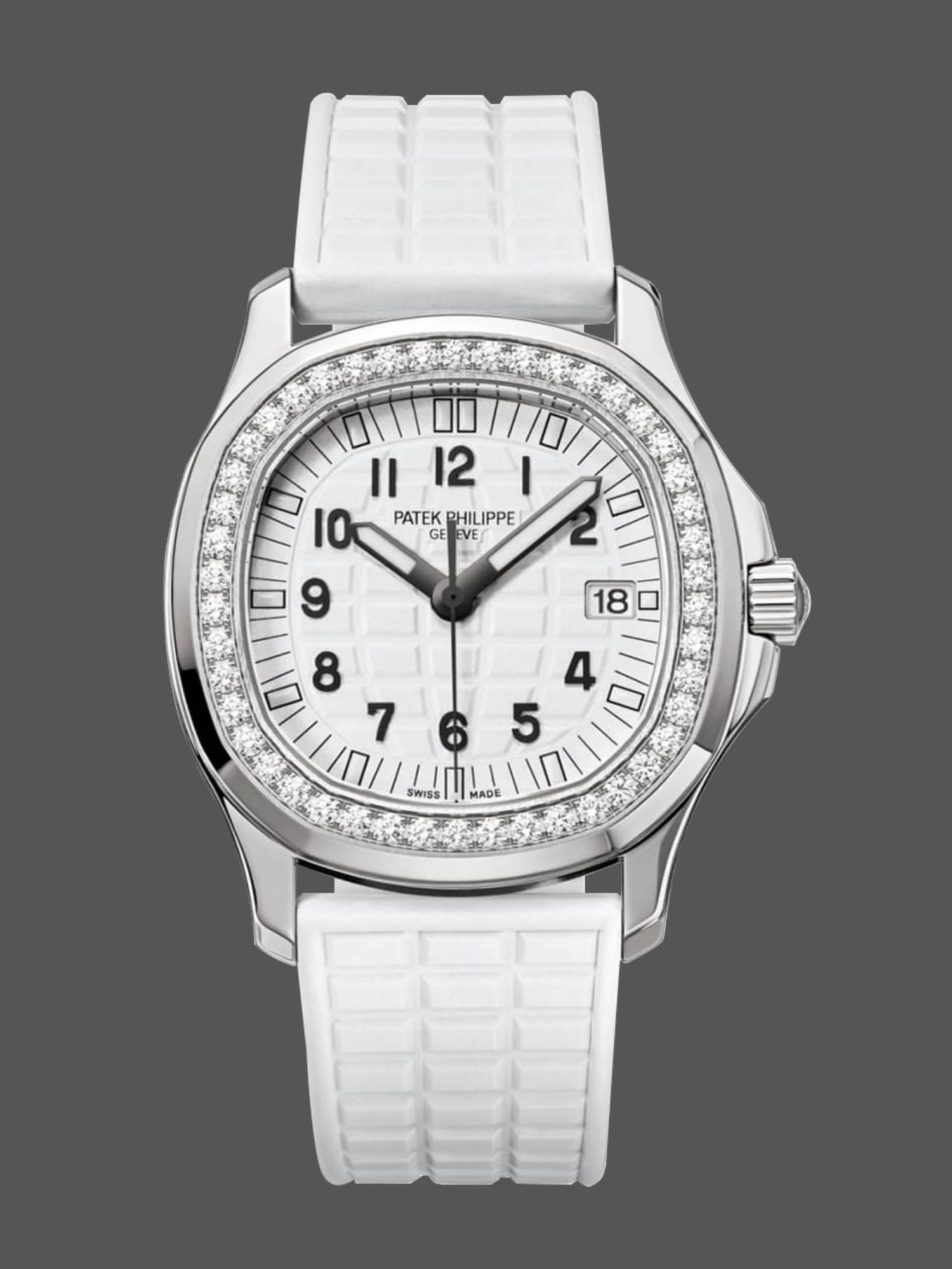 Replica Patek Philippe Aquanaut White 5067A 024 36mm Lady Watch - QualitySwissReplica