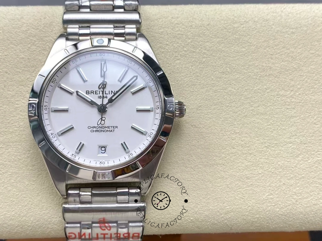 Breitling Chronomat A10380101A3A1 36mm Automatic White Dial Replica - QualitySwissReplica