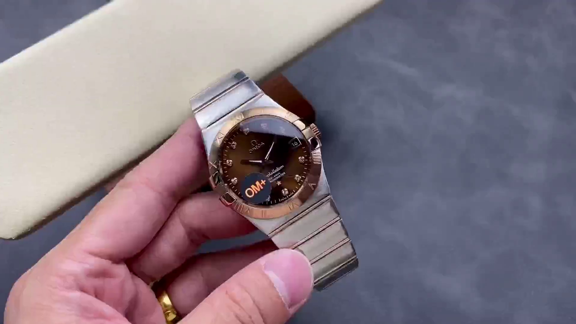 Omega Constellation Co-Axial Gents Replica Watch 123.20.38.21.63.001 Brown Dial - QualitySwissReplica