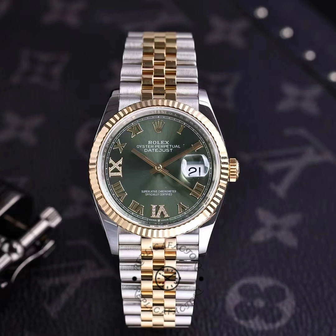 Rolex Datejust m126233 0025 Olive Green Dial 36MM Unisex Replica Watch - QualitySwissReplica