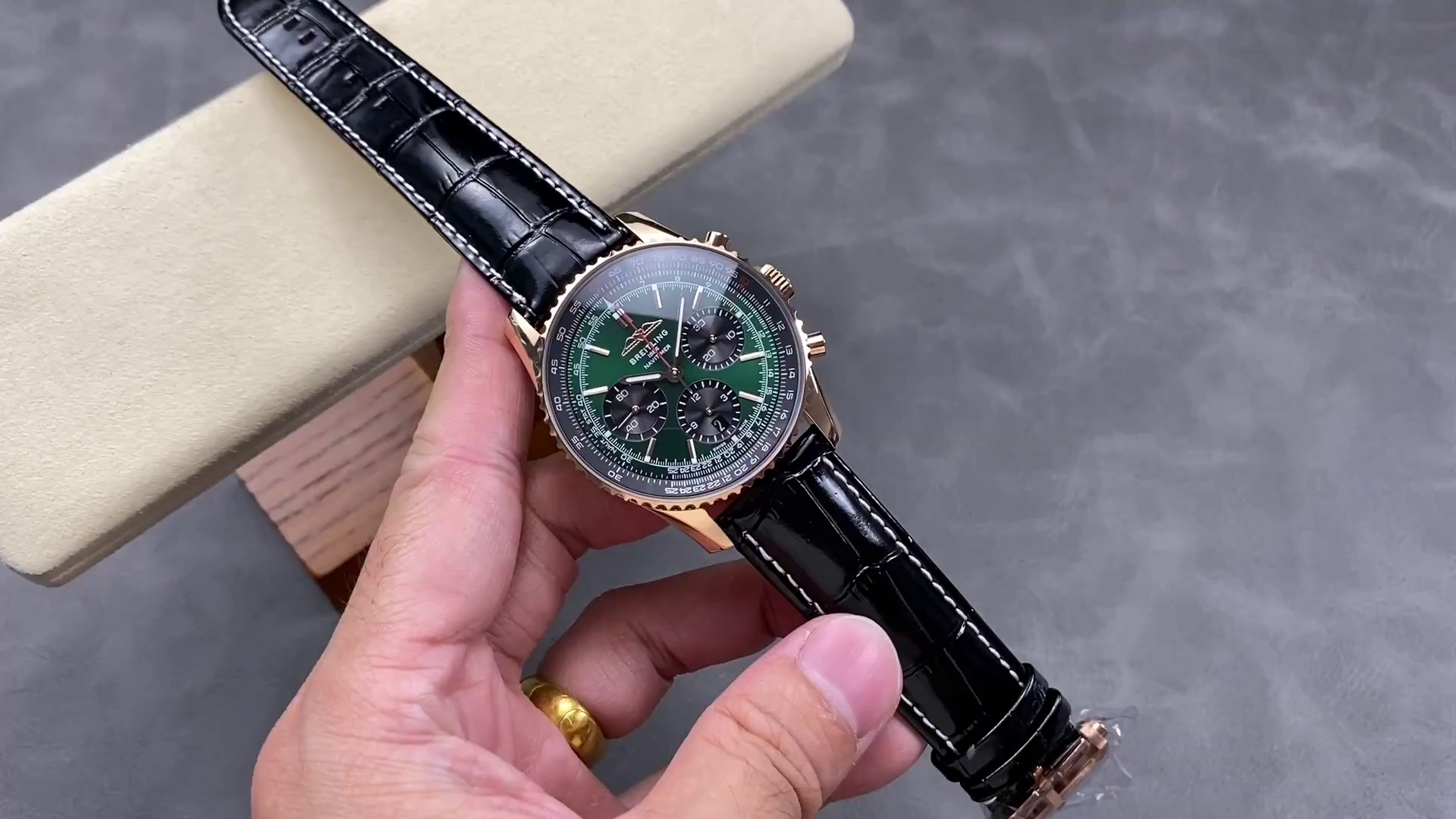 Breitling Navitimer B12 Chronograph RB0137241L1P1 41 Black Strap Replica - QualitySwissReplica