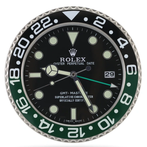 Rolex GMT Master Black & Green Wall Clock - QualitySwissReplica