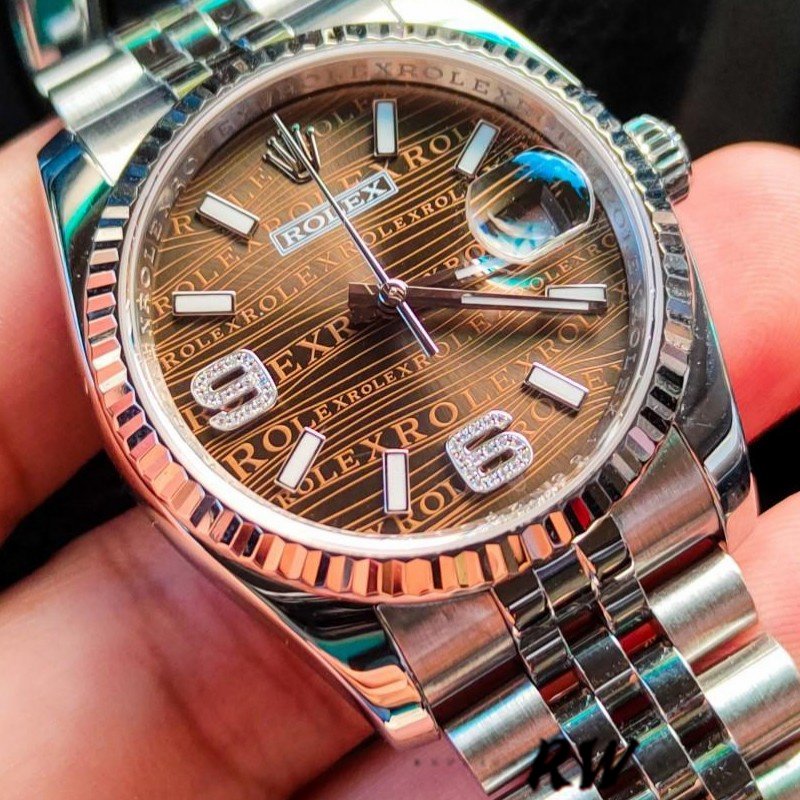 Rolex Datejust 116234 Stainless Steel Case Bronze Dial 36mm Unisex Replica Watch - QualitySwissReplica