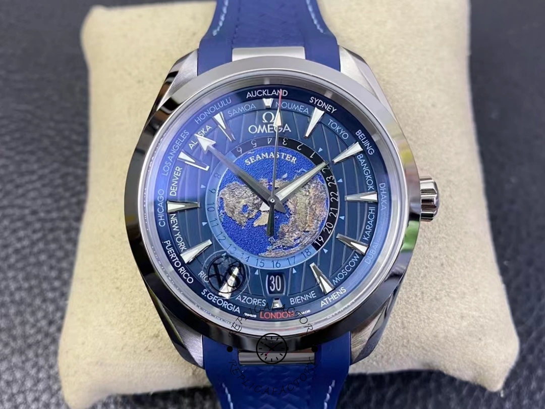 Omega Seamaster Aqua Terra World Time 220.12.43.22.03.001 Replica Automatic Watch - QualitySwissReplica