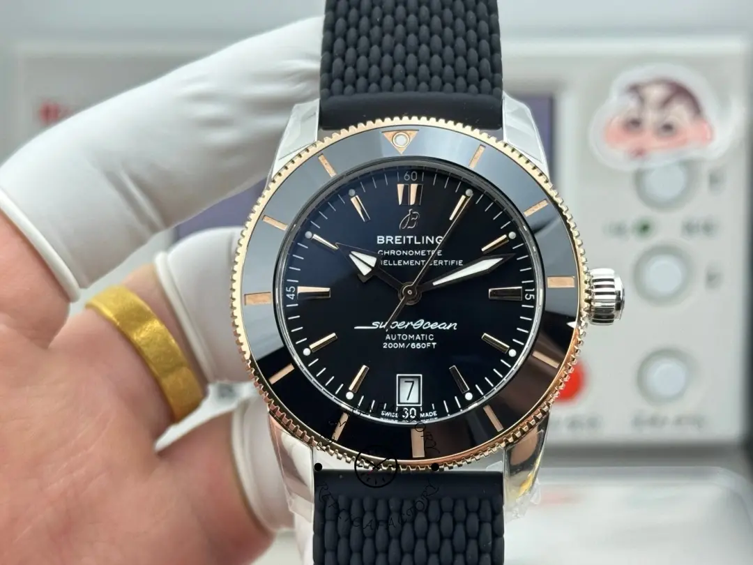 Breitling Replica UB2010121B1S1 Superocean Heritage Automatic 42 Rubber Strap - QualitySwissReplica
