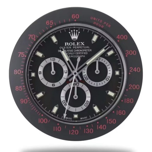 Rolex Daytona Silver Mark Black Wall Clock - QualitySwissReplica