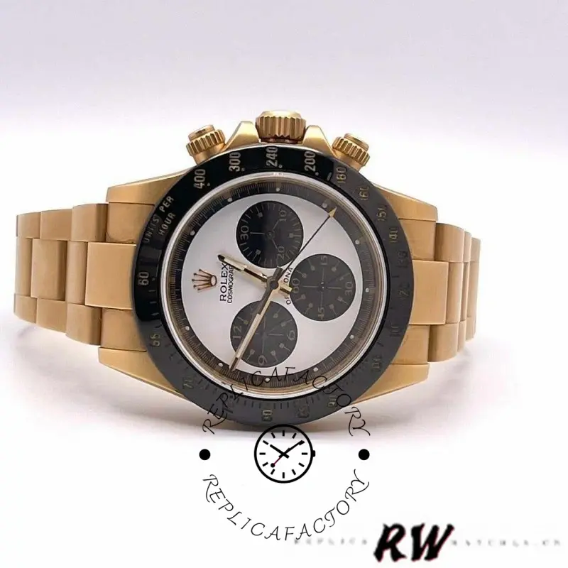 Rolex-Daytona 116528 Yellow Gold White Dial 40mm Mens Replica Watch - QualitySwissReplica