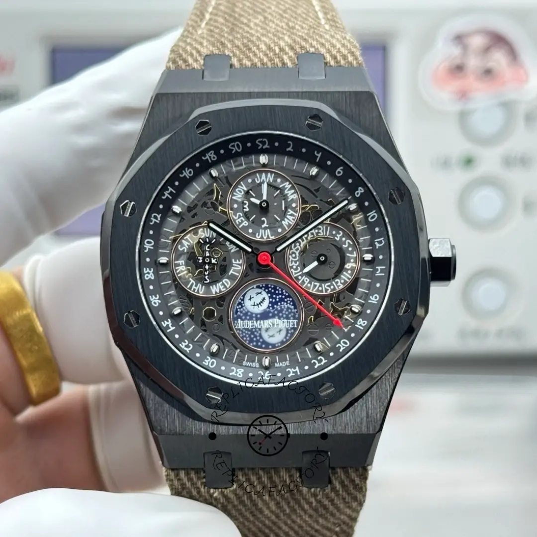 AP Royal Oak Perpetual Calendar Replica 26585CM.OO.D301VE.01 Black Bezel - QualitySwissReplica