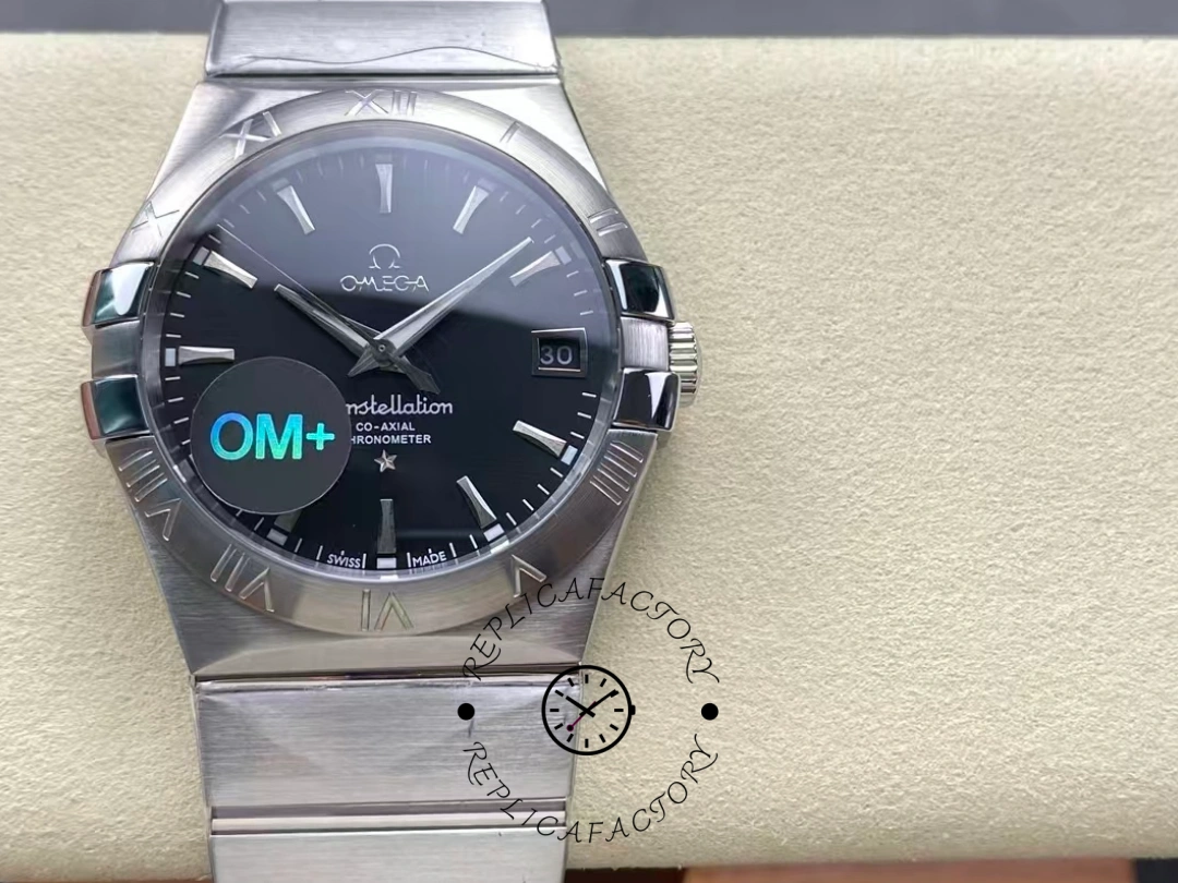 Omega Constellation Stainless Steel Date Watch 123.10.38.21.01.001 Clone - QualitySwissReplica