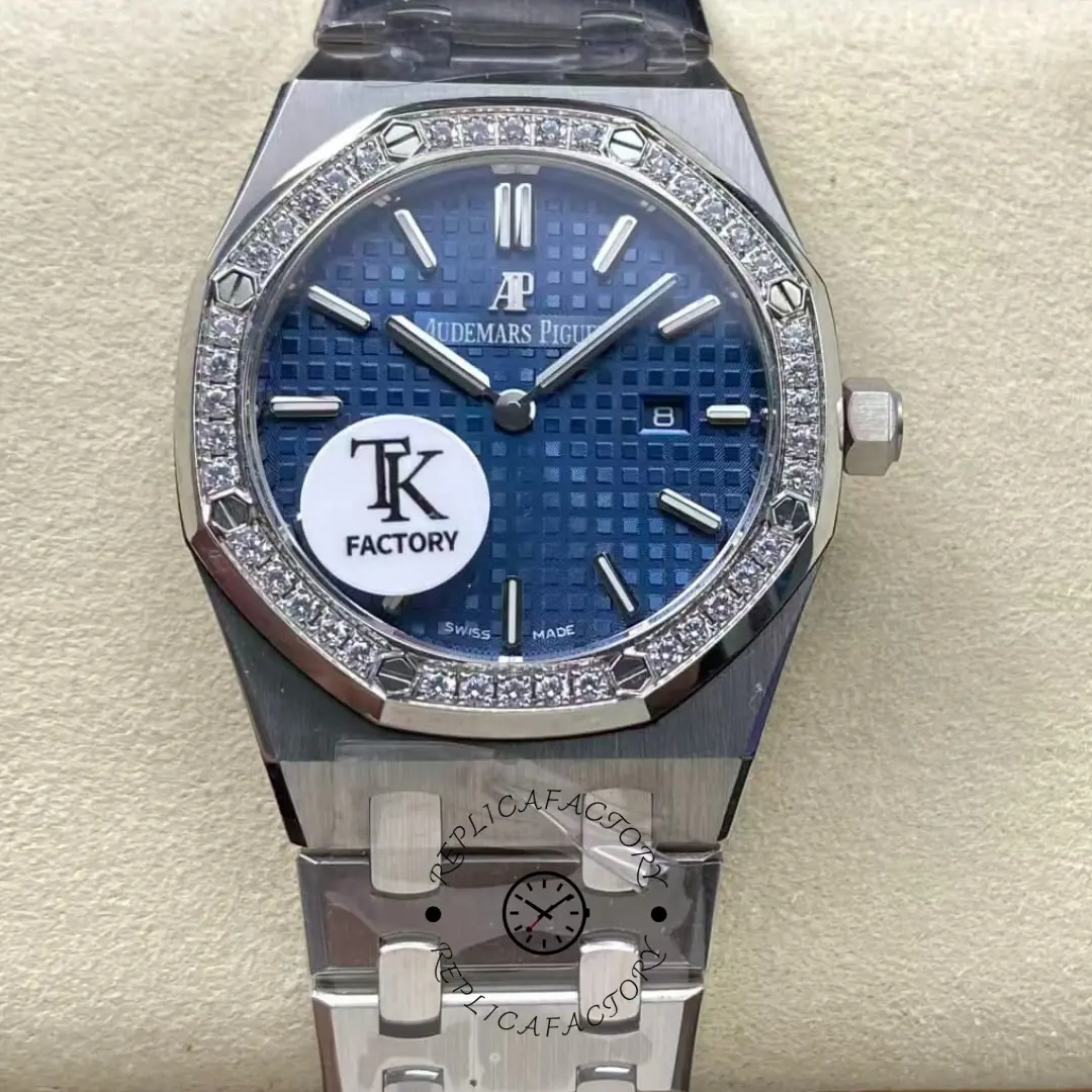 AP Royal Oak Quartz 67651IP.ZZ.1261IP.01 33 1:1 Clone Titanium Blue Watch - QualitySwissReplica