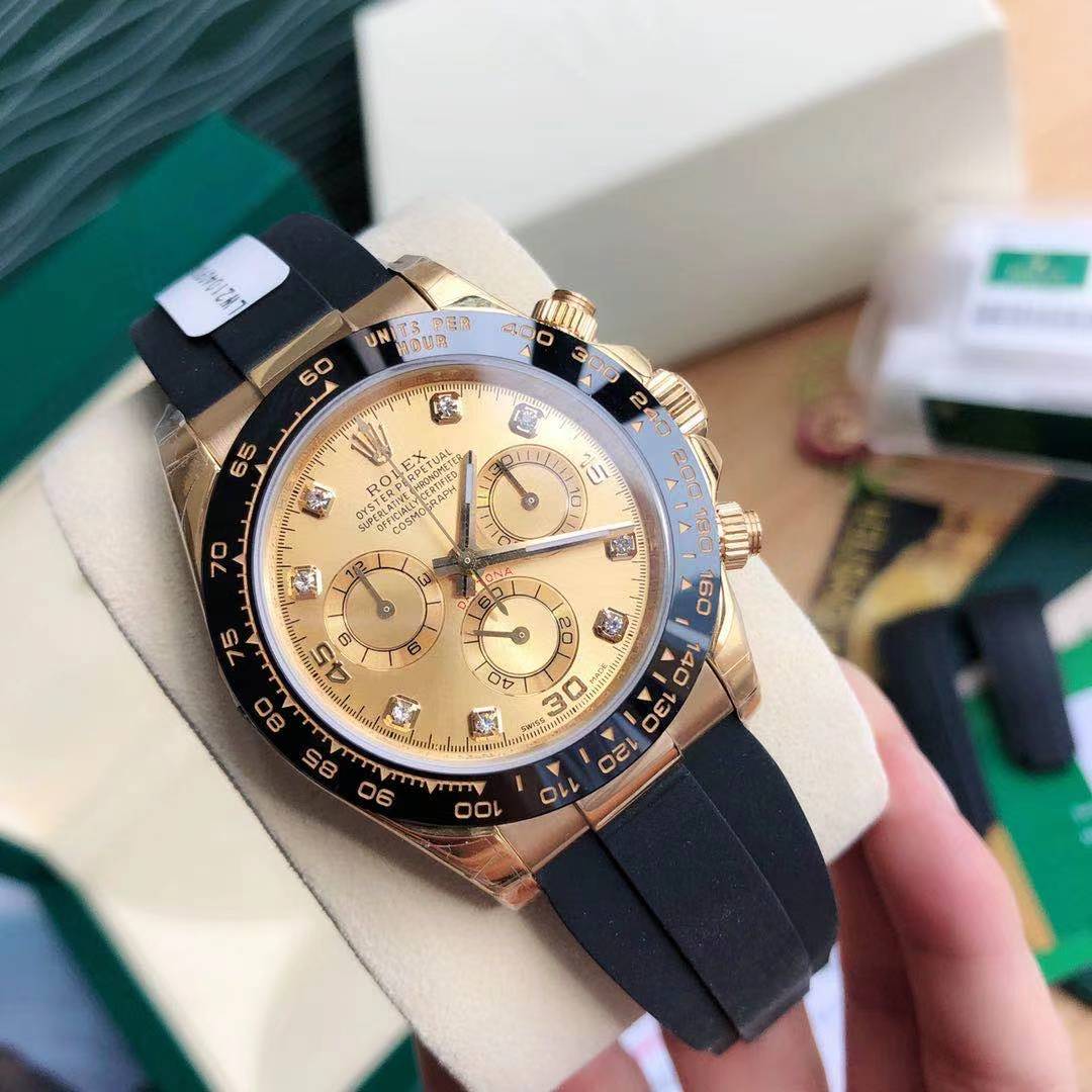 Rolex Daytona 116518LN Diamond Champagne Dial 40mm Mens Replica Watch - QualitySwissReplica