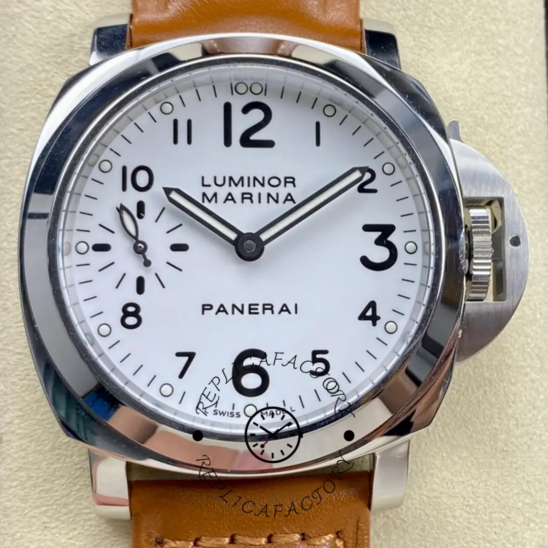 Panerai PAM00113 Luminor Marina Manual Movement 1:1 Clone White Face Watch - QualitySwissReplica