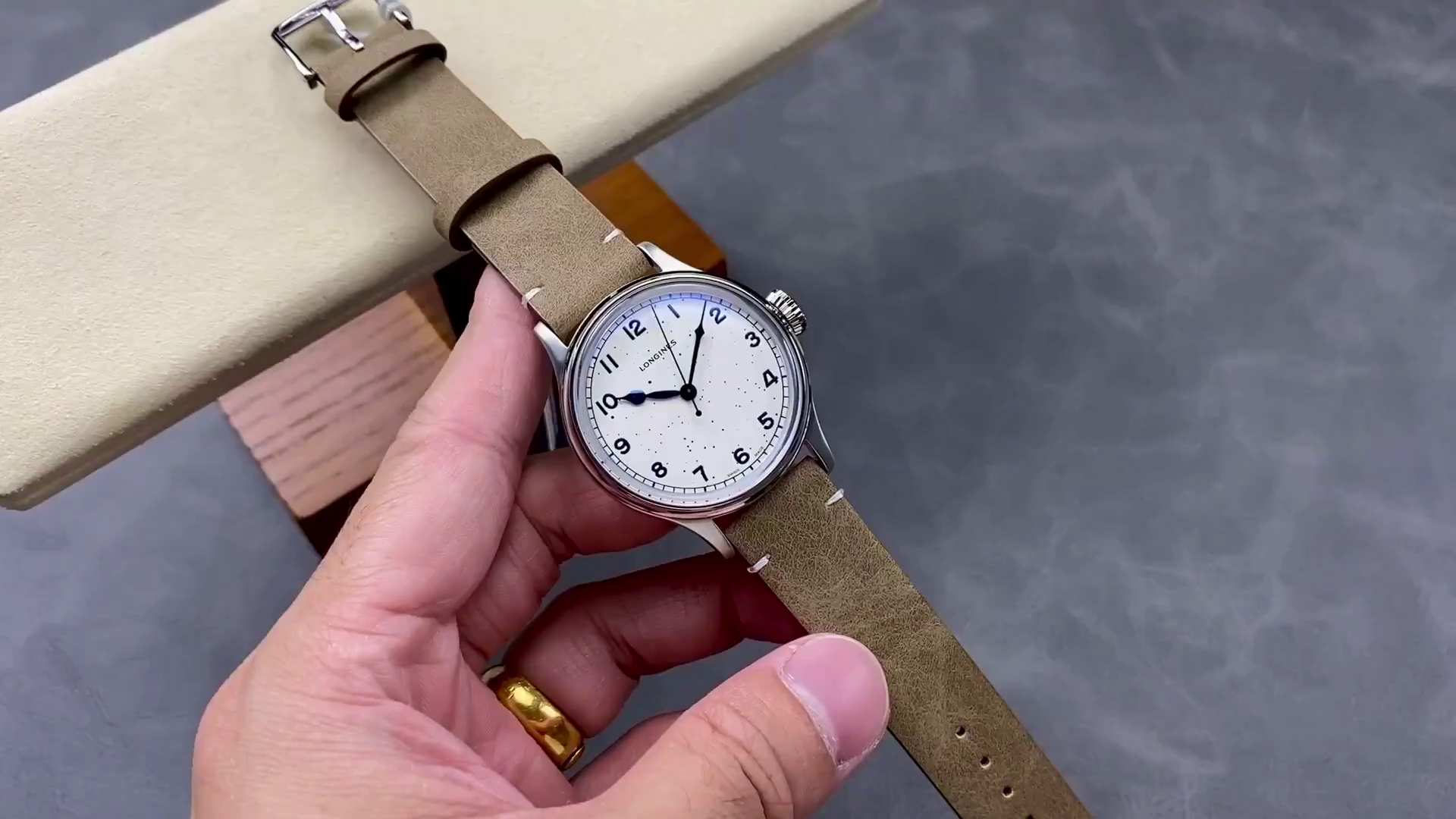 Replica Longines L2.819.4.93.2 Heritage Military White Dial Automatic Leather - QualitySwissReplica