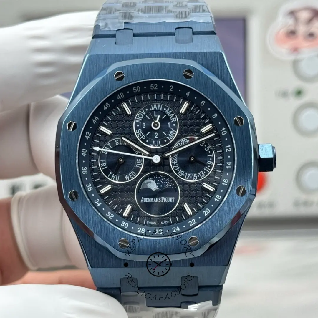 Replica AP Royal Oak Perpetual Calendar 26579CS.OO.1225CS.01 Blue Ceramic - QualitySwissReplica