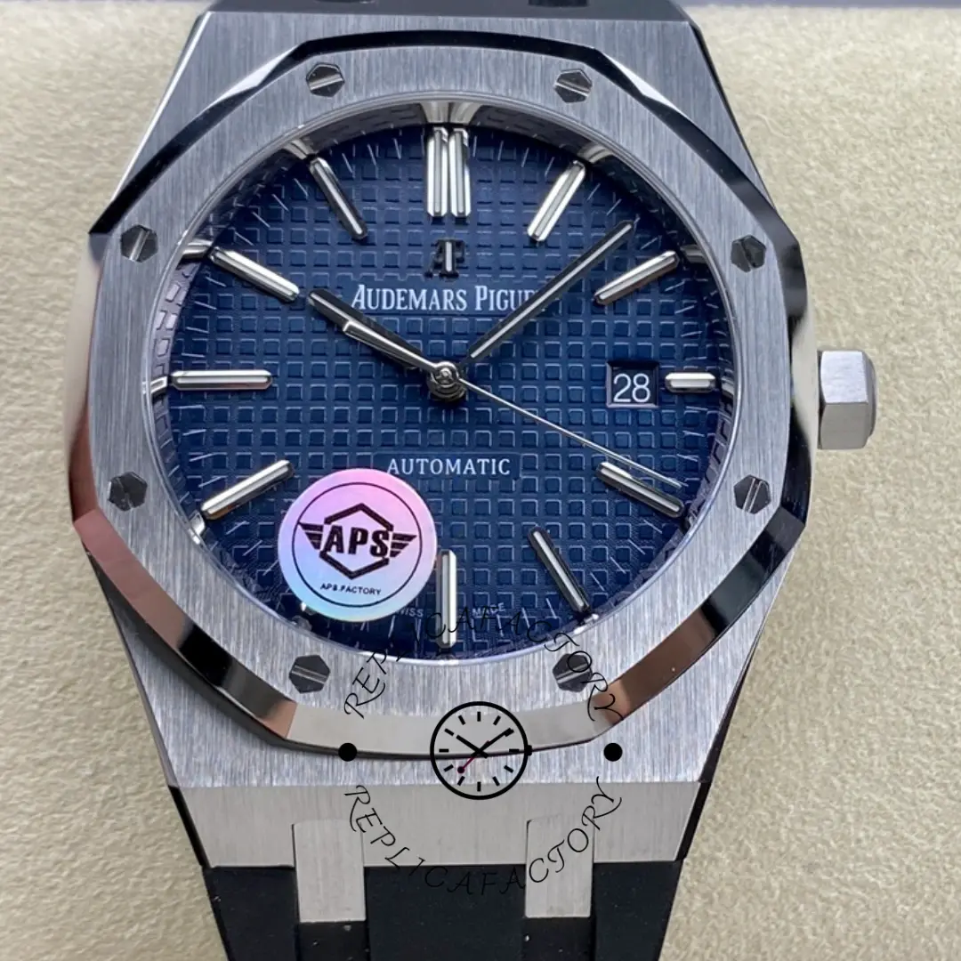 AP Royal Oak 15400ST.OO.1220ST.03 Blue Dial 1:1 Clone Black Rubber Strap - QualitySwissReplica