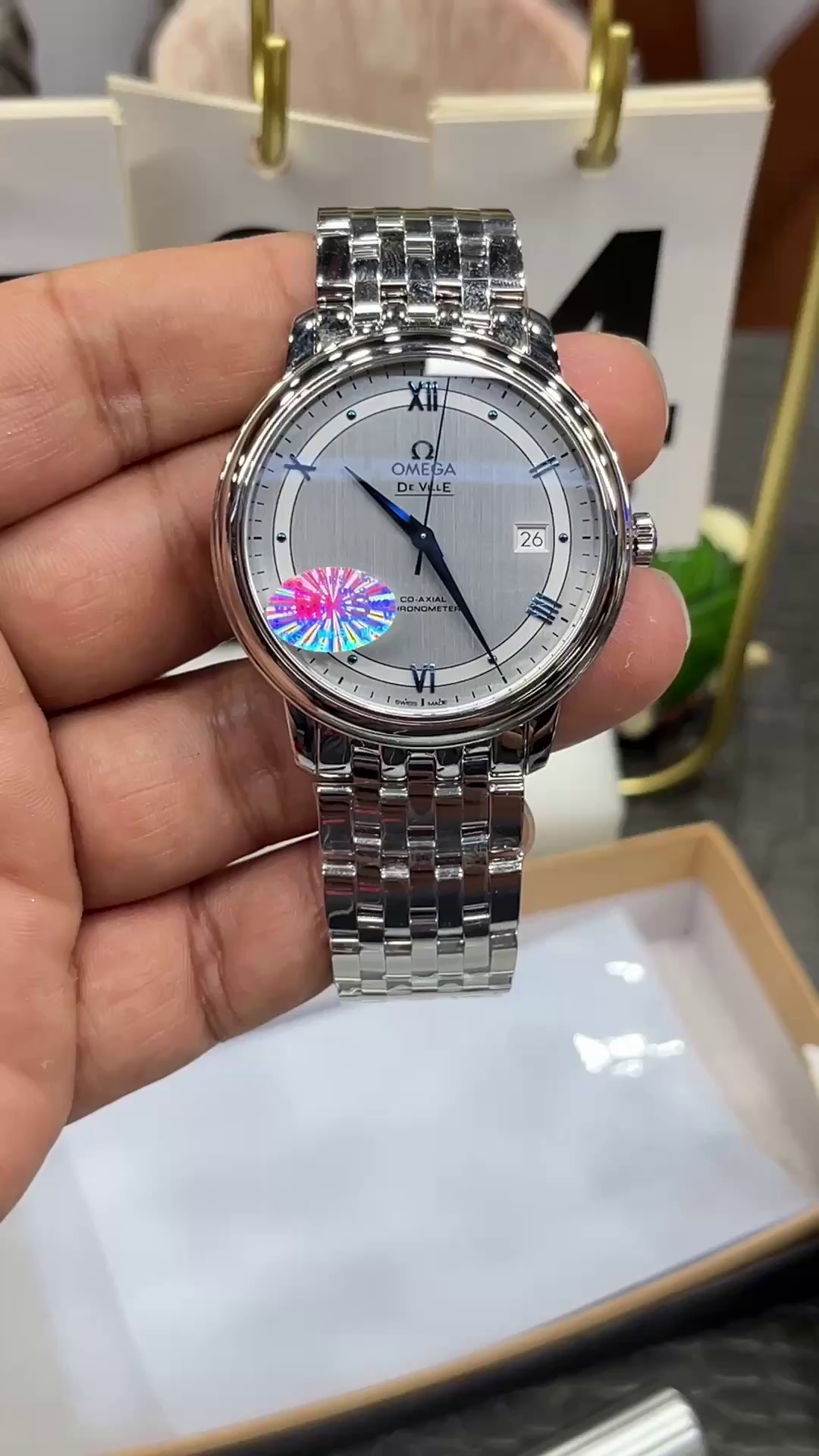 Omega De Ville Prestige 39.5mm Men's Watch 424.10.40.20.02.001 Clone - QualitySwissReplica