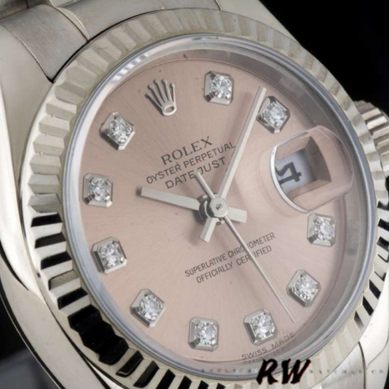 Rolex Datejust 179179 Pink Diamond Dial Fluted Bezel 26MM Lady Replica Watch - QualitySwissReplica