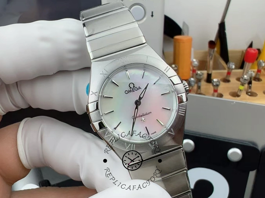Omega Constellation White MOP Dial 131.10.25.60.05.001 25mm Replica - QualitySwissReplica